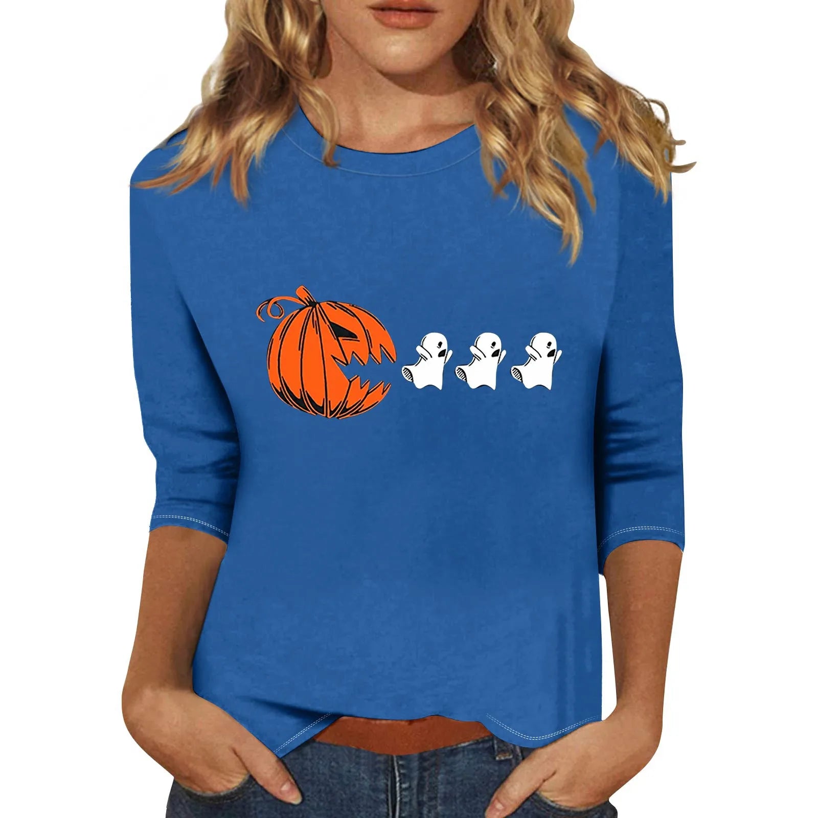 Three-Quarter Sleeve Halloween T-Shirt